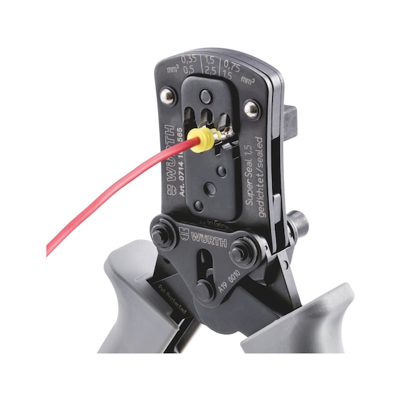 Krimptang voor verwisselbare koppen - KRIMPTANG-LANG-VERWISSELBARE KOP-210MM