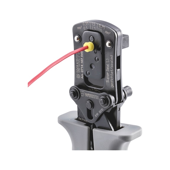 Krimptang voor verwisselbare koppen - KRIMPTANG-LANG-VERWISSELBARE KOP-210MM