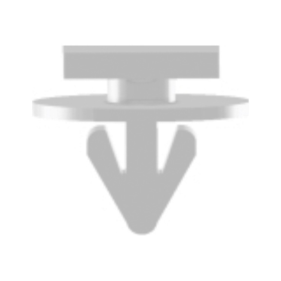Interior trim clip with half-round head suitable for oval holes - RTNGCLIP-DEFENSEMOLDING-CORSA/NOVO