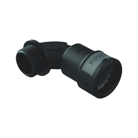 Fitting 90° PA6-MOD metric cable prot system