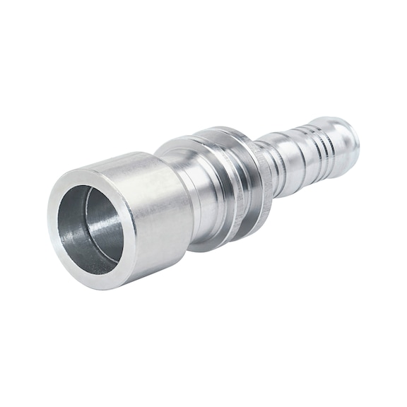 Coupling hose to pipe with Lokring