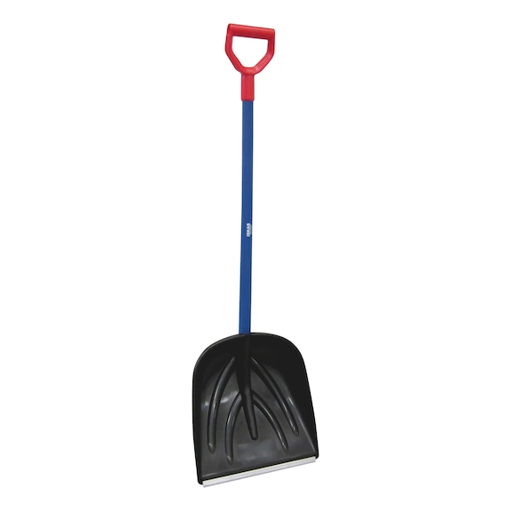 Snow shovel, plastic - SNOWSHOVL-ALU/PP-WOHNDL-40X40CM-160CM