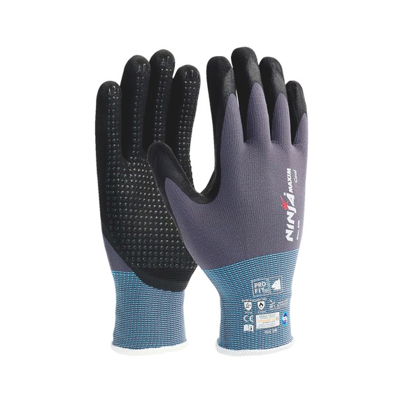 Protective glove, knitted and coated Fitzner Ninja Maxim Dot 47401