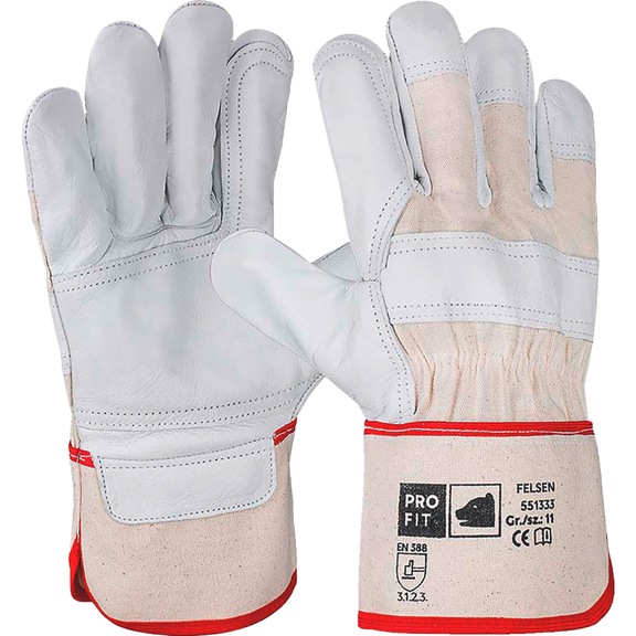 Protective glove, leather Fitzner Felsen 551333 - GLOV-FITZNER-FELSEN-551333-SZ11