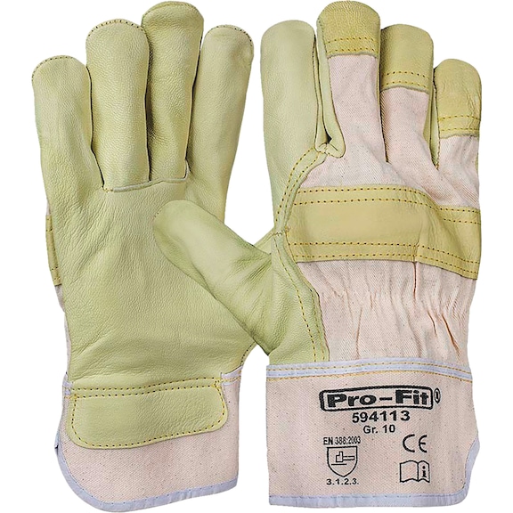 Schutzhandschuh Leder Fitzner Watt 594113 - HNDSHH-FITZNER-WATT-594113-GR10