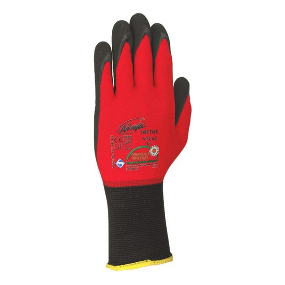 Protective glove, knittet with coating - PROTGLOV-NINJA-TACTUS-803-GR.8