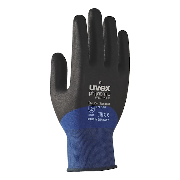 Protective glove, knitted and coated Uvex phynomic wet plus - PROTGLOV-UVEX-PHYNOMIC-WET-PLUS-GR.9