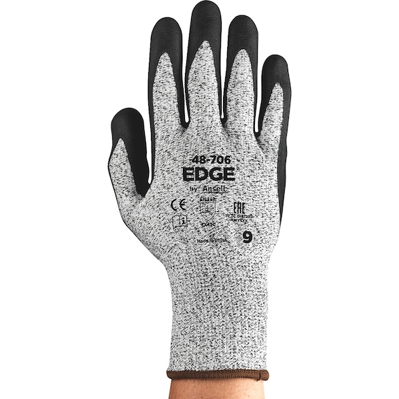 Protective glove, knitted and coated Ansell EDGE&reg; 48-706