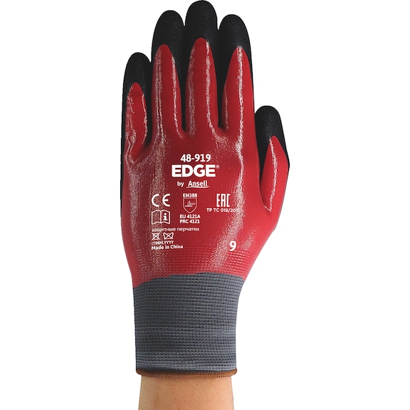 Protective glove, knitted and coated Ansell EDGE&reg; 48-919
