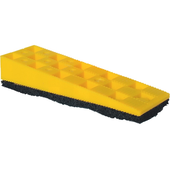 Kile med lyddæmpningsfunktion Knudsen Kilen - KILE GUL M/LYDDÆMPER 150X45X30MM