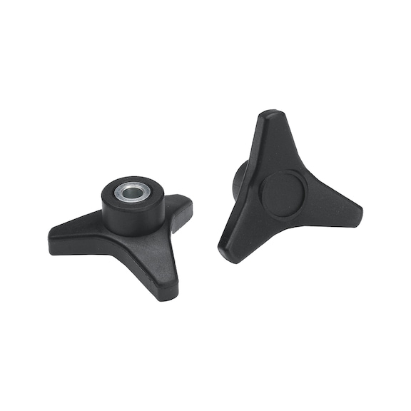 Three prong knob with perforated blank bushing Full hub - 1