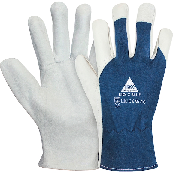 Protective gloves, leather Hase® Rio-Z-Blue 40110B - HNDSHH-HASE-RIO-Z-BLUE-40110B-SZ8