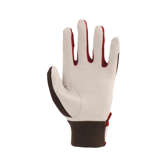 Gants De Travail En Cuir De Vachette - Taille XL (10) - Blanc - Poignet Élastique - Conforme EN388 - Pour Montage, Mécanique