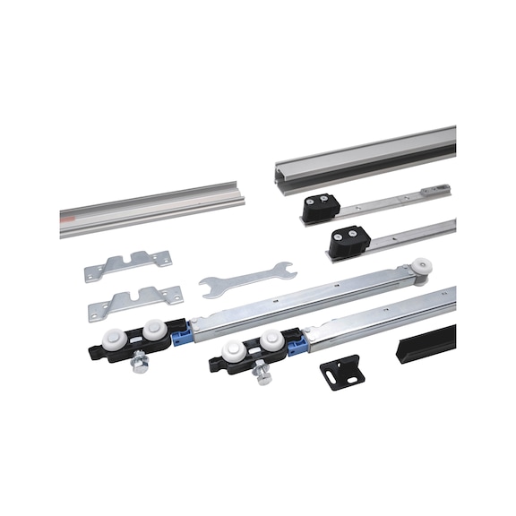 Kit de quincaillerie pour porte coulissante int&eacute;rieure SCHIMOS 80-HS-W - SLIDDRFITT-SCHIMOS80HSW-WOC-DD-3000