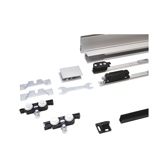 SCHIMOS 80-HS-DR, MB interior sliding door fitting set for ceiling mounting with wooden doors - SLIDDRFITT-SCHIMOS80HSDR-WCSI-SDT-2000