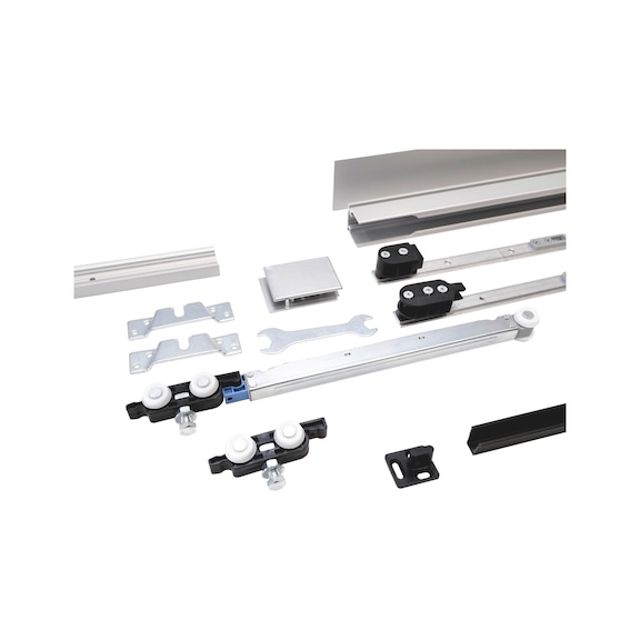 SCHIMOS 80-HS-WR, MB interior sliding door fitting set for ceiling mounting with wooden doors - SLIDDRFITT-SCHIMOS80HSWR-WCSI-SD-2000