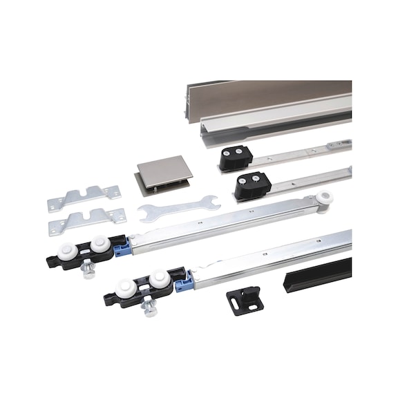 SCHIMOS 80-GS-WR, MB interior sliding door fitting set for ceiling mounting with glass doors - SLIDDRFITT-SCHIMOS80GSWR-WCA2-DD-2000
