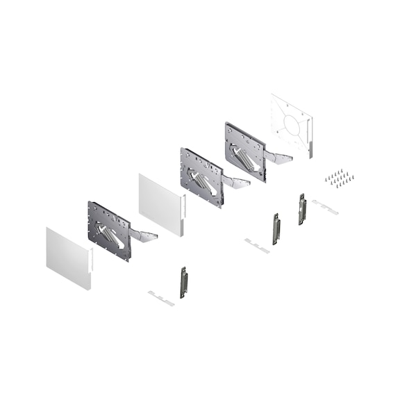 Klappenbeschlag Kinvaro T-Slim f&uuml;r breite Holzfronten - KLPHALT-(T-SLIM)-HO-TP-ICE-(LF1500-3375)