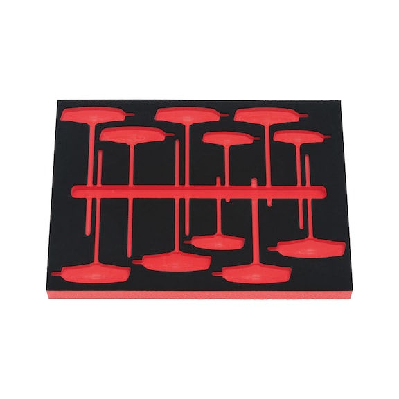 Alvéole en mousse pour assortiment de tournevis TOOLsystem, poignée en T - FMINRT-SCRDR-SET-THNDL-11PCS