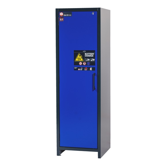 Armoire pour matières dangereuses, type 90 pour batteries rechargeables - HAZDSCAB-TYP90-BATTERY-W599