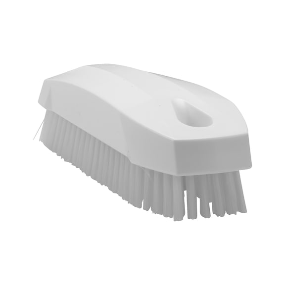 Brosse à main/brosse à ongles S, poils durs - BROSSE MAIN S FIBRE DURE BLANC 130