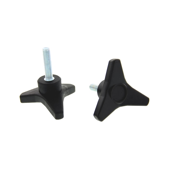 Three prong knob with stud screw Full hub - 1