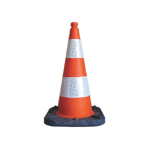 Verkeerskegel voor bouwplaats, andere - SIGNALISATIEKEGEL ROOD/WIT 50CM