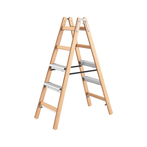 Echelle hybride Deux côtés - STANDLDR-HYBRID-2X5-(W.2SD-2ALU-STEP)