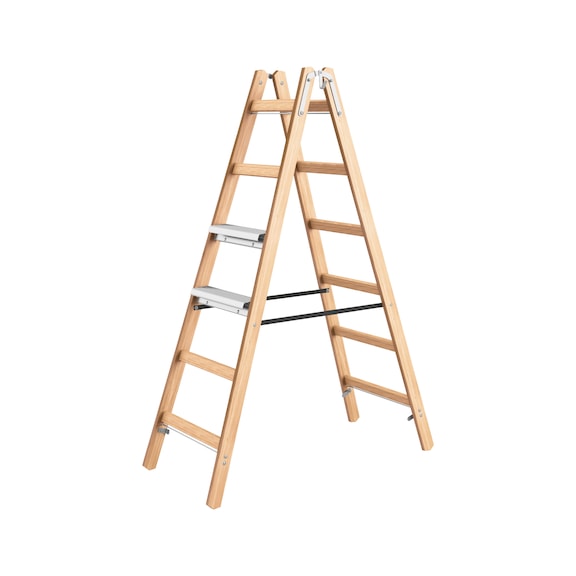 One-sided hybrid ladder - STANDLDR-HYBRID-2X6-(W.1SD-2ALU-STEP)