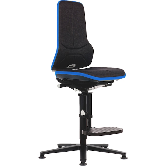 Neon ESD swivel work chair - ERGO-STUHL-NEON-BASIS-GL-A.HILFE-ESD-BL