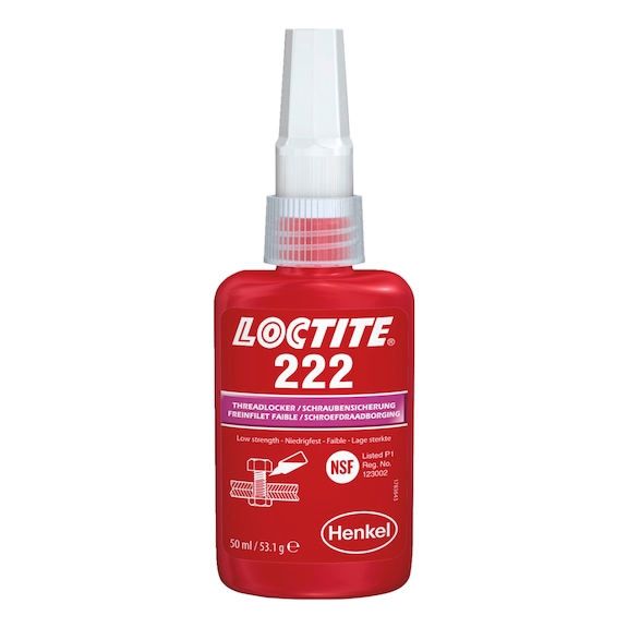 Threadlocker low strength LOCTITE 222 - SCRRTNR-LOCTITE-222-50ML-DE+FR+NL+EN