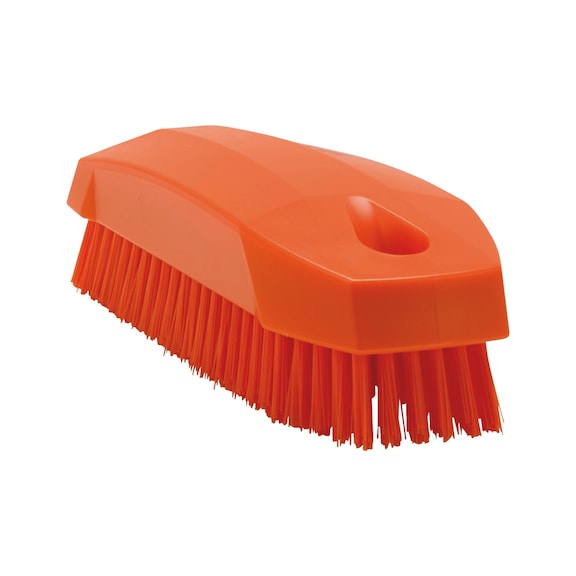 Hand brush / nail brush S, hard - HNDBURST-NGLBURST-S-HART-L130MM-ORNG