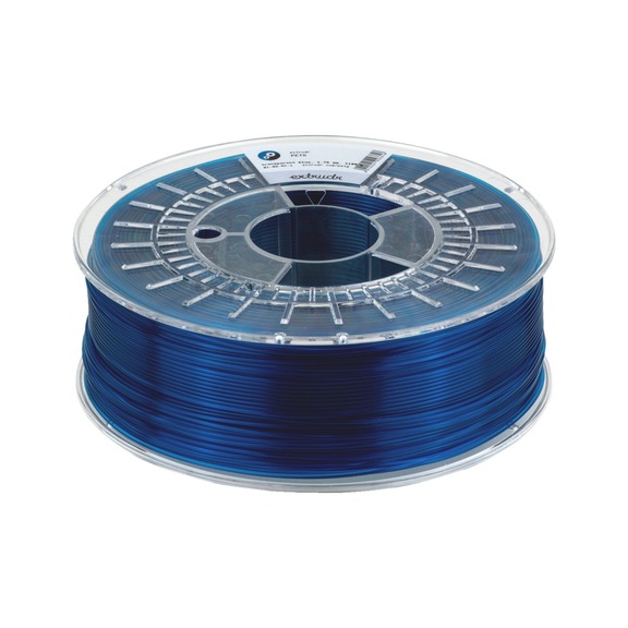 Druckmaterial FFF PETG - PETG TRANSPARENT-BLAU 2,85MM/2,5KG