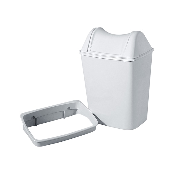 Plastic waste bin, Temca - LITTERBIN-TEMCA-RACON-WHITE-120532-8L