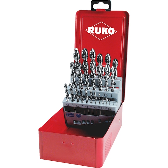 Twist drill HSCo DIN 338 sort 25 pcs 229215 Ruko