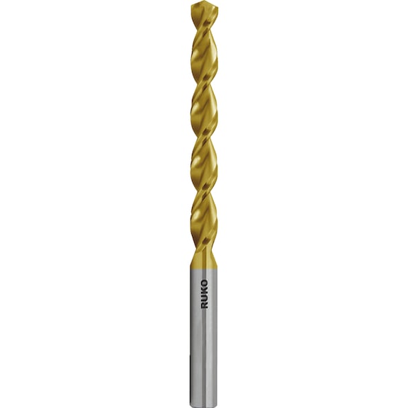 Twist drill bit, metal Ruko DIN 338 HSS-G TiN 130° - DRL-SPRL-RUKO-258020T-DIN338-TIN-D2