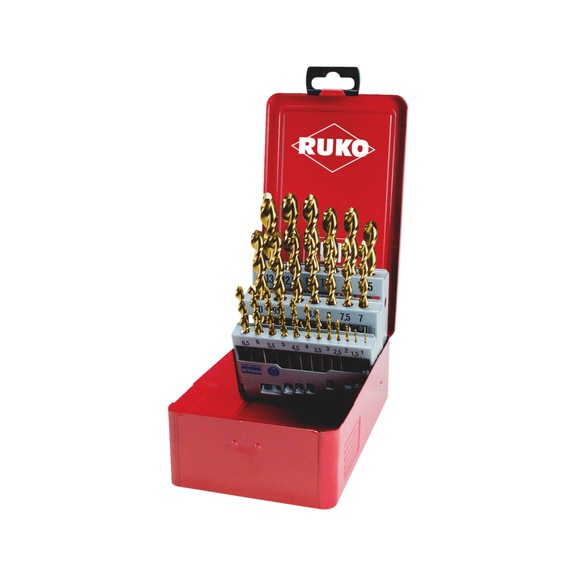 Twist drill HSS-G DIN 338 sort 25 pcs 258215T Ruko