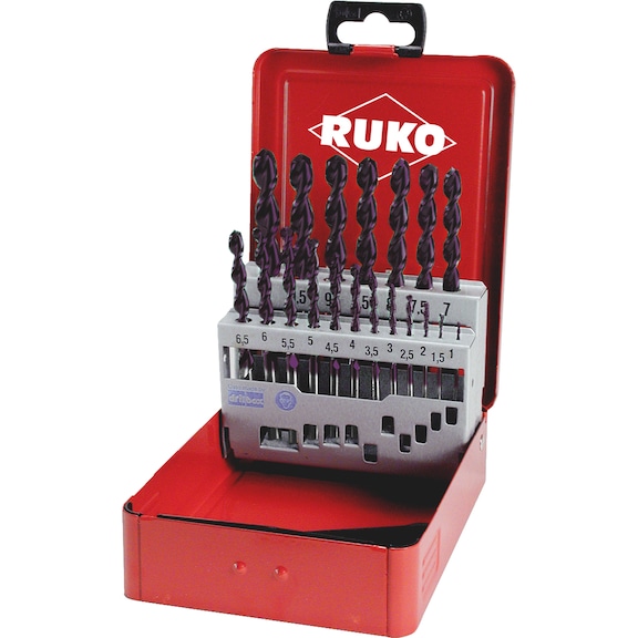 Spiraalboor, metaal, assortiment/set 19-dlg Ruko 258214F HSS-G DIN 338
