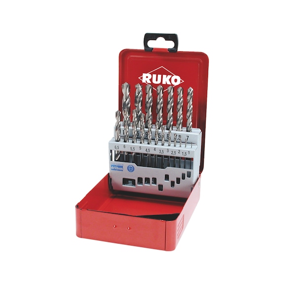 Twist drill HSS-G DIN 338 sort 19 pcs 214214 Ruko