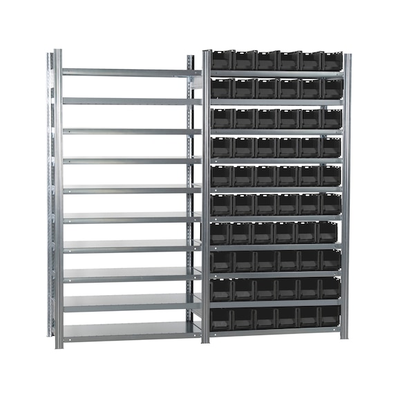 Steckregal Basic für System-Lagerboxen - FACHBDRGL-STEB-BASIC-ANBAU-SLB-GR1