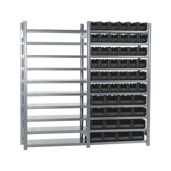 Steckregal Basic für System-Lagerboxen - FACHBDRGL-STEB-BASIC-ANBAU-SLB-GR1-GR2