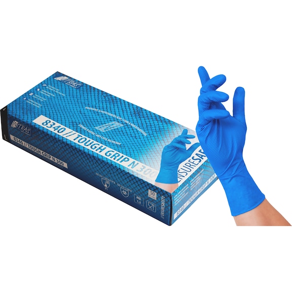 Disp. gloves nitrile Nitras Tough Grip N 300 8340 - GLOV-NITRAS-TOUGHSZIP-N300-8340-2XL