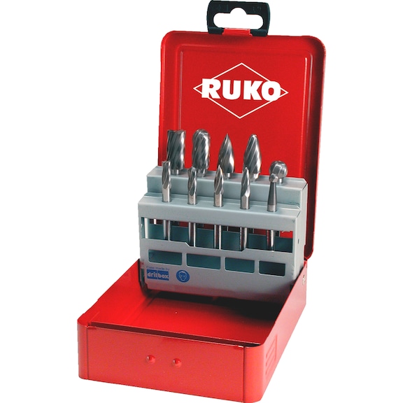 Milling bit assortment/set Ruko 116003A 10&nbsp;pieces plain ALU