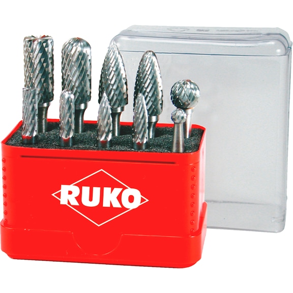TC milling bit set 10 pcs. 116002 Ruko - CTR-RUKO-116002-HM-SET-D6,0+12,0