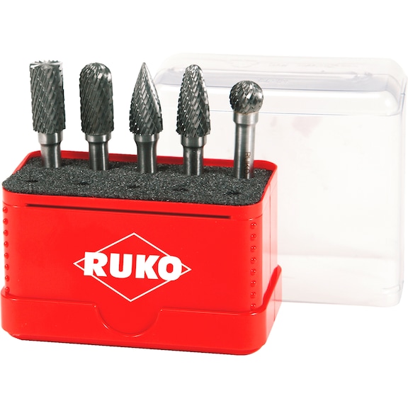 Milling bit assortment/set Ruko 116004 5&nbsp;pieces plain - CTR-RUKO-116004-HM-D10