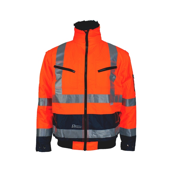 High-visibility jacket Asatex 174Z Prevent® high-visibility pilot jacket