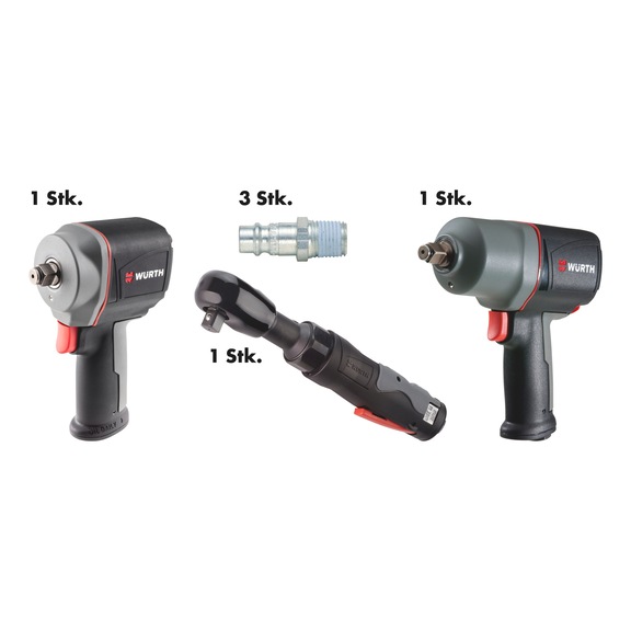 Pneumatic impact wrench DSS 1/2 in set 6 pcs - MACHINE-SET-IMPWRNCH-DL