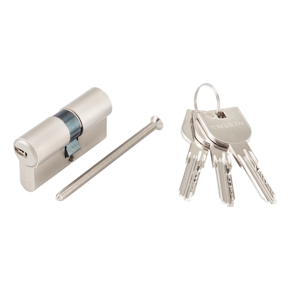 W6X profile short cylinder - PRFLCYL-W6X-S-6PIN-ML-(NI)-28X28MM