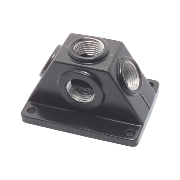 Compressed air piping system Die-cast aluminium wall outlet