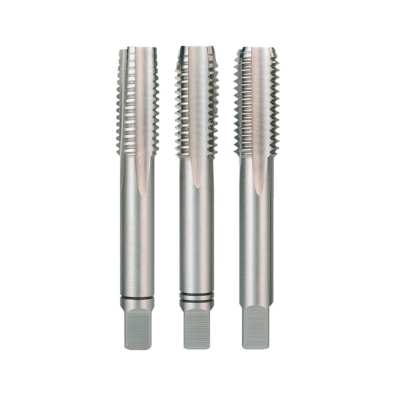 Manual screw tap, assortment 3-piece Ruko hand tap cassette HSS DIN 352 Whitworth BSW 3 pieces - HNDTAP-RUKO-246038-HSS-3/8ZO-55GRD